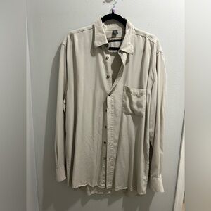 Haupt Germany Men's Button Down Shirt - Size 16.5 L - Beige
